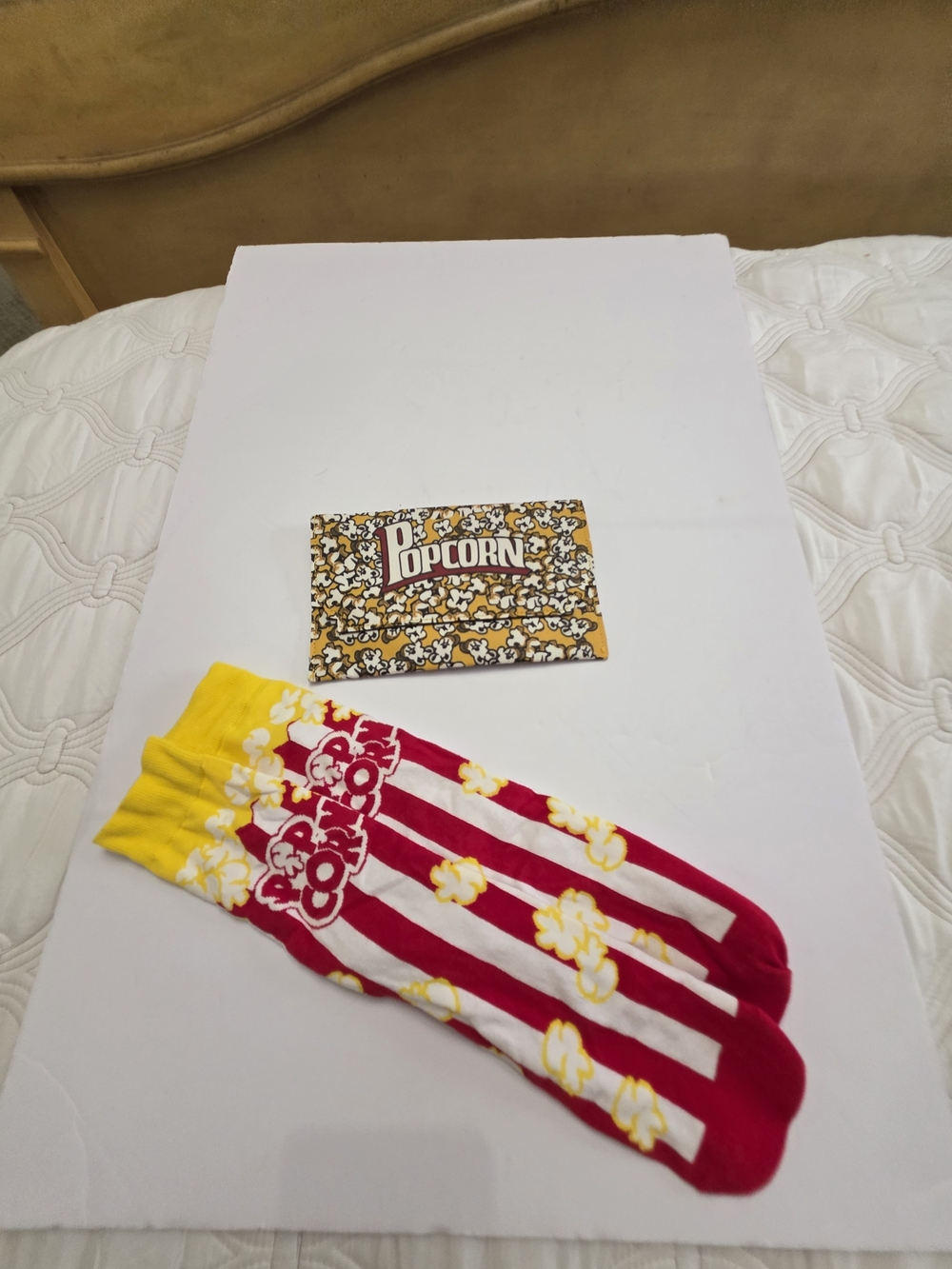 Popcorn Clutch and coordinating Crew Socks